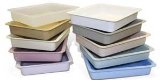 Dux Size S (9.38" x 11.5" x 2.25") Beige Procedure Tub with .75" Lip