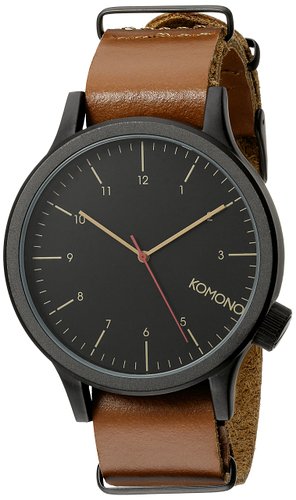 KOMONO Unisex KOM-W1901 Magnus Analog Display Japanese Quartz Brown Watch