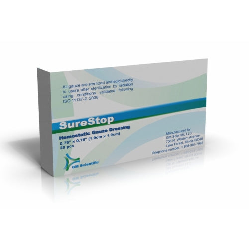 Bioviva Hemostatic Dressing Gauze 20/Bx - (Gelfoam comparable) 100
