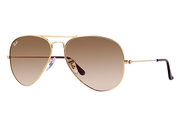 Ray-Ban RB3025 001/51 Aviator Sunglasses, Brown