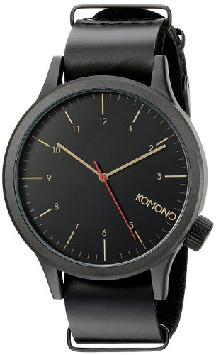 KOMONO Unisex KOM-W1900 Magnus Analog Display Japanese Quartz Black Watch