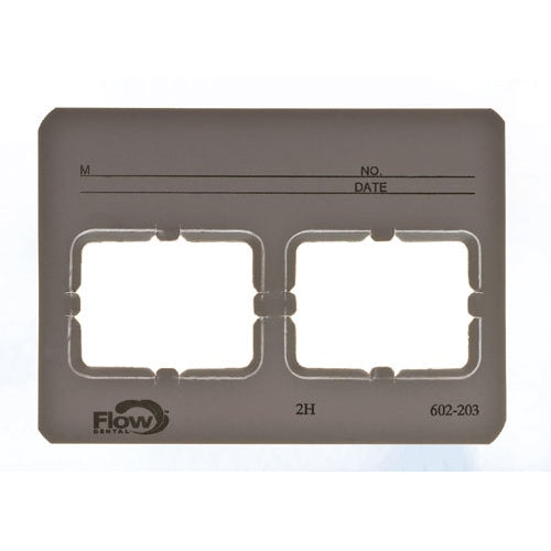 Film Mounts Plastic/Grey 2 Window Horizontal, Size 2, box of 100 GreyLight