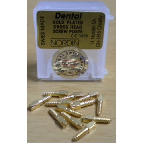 Gold Screw Posts 12pk L6