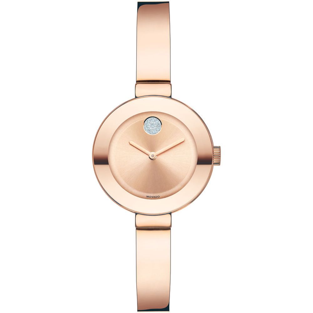 Movado Bold Ladies Rose-Gold Stainless Steel Bracelet Quartz Watch 3600286