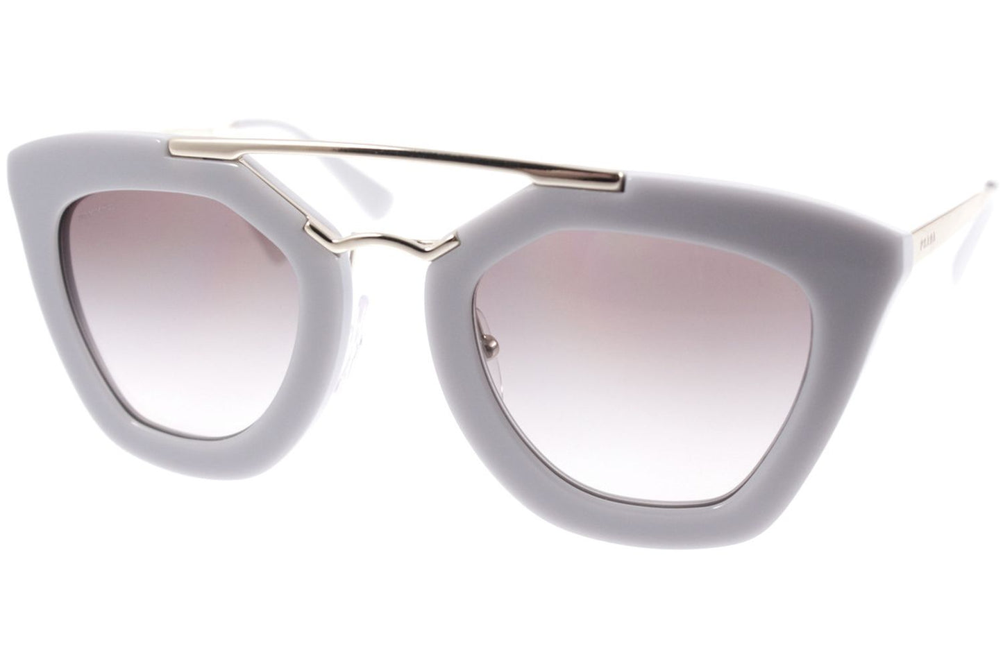 Prada PR09QS Cinema Sunglasses, Opal Gray/Matte Gray Frame, Gray Gradient 49mm
