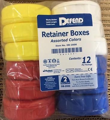 Retainer Boxes- Assorted Colors 12/pack