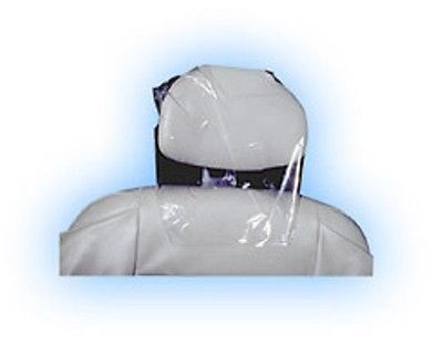 Head Rest Covers 10' x 13" (Textured Tissue+Poly Backing) WHITE