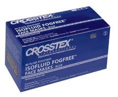 Crosstex Isofluid Fog Free Facemasks Blue 40/Bx