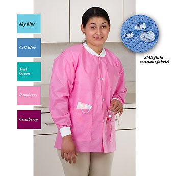 ValuMax Extra-Safe Lab Jackets - Blueberry - Medium 10/Pk