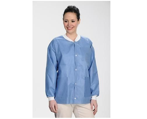 ValuMax Extra-Safe Lab Jackets - Ceil Blue - Large 10/Pk