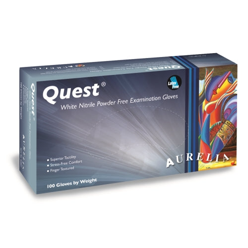 Quest PF Nitrile Glove Medium 100/Box