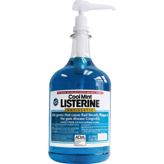 Listerine Cool Mint Mouthwash 2 - 1 Gallon Bottles and Pump