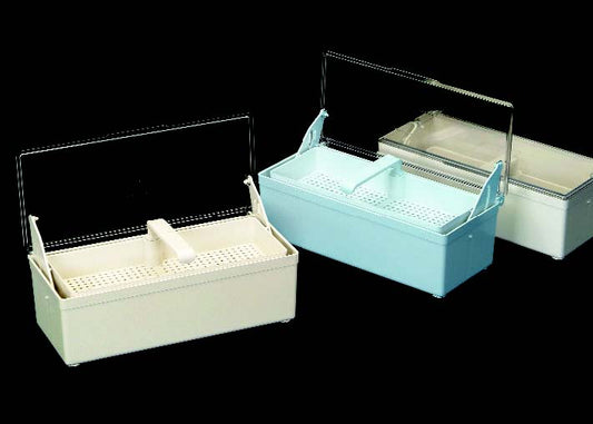 Germicide Tray W/clear Lid Blue