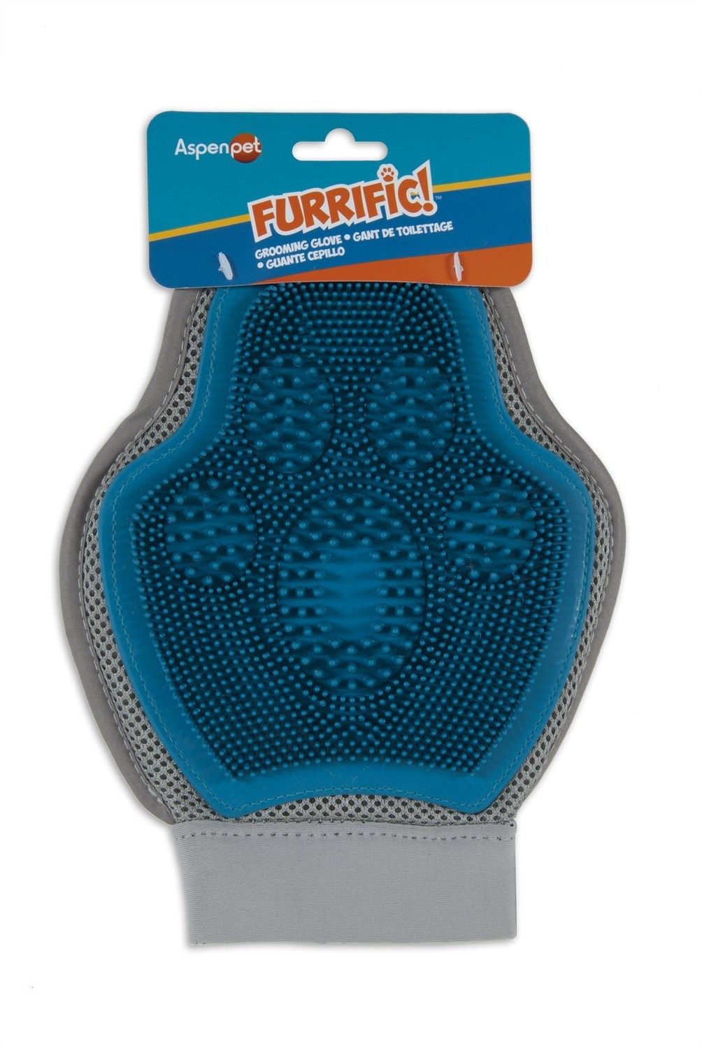 Aspen Pet Furrific! 3-in-1 Grooming Glove, Teal