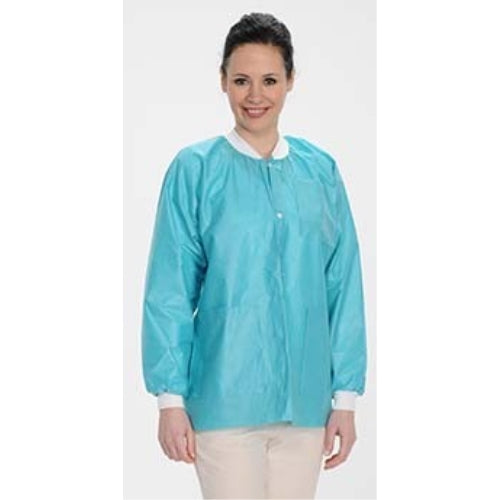 ValuMax Easy-Breathe Lab Jackets - Teal - Medium 10/Pk