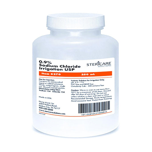 NA 250ml (8.5 fl oz) Sterile Solution with a convenient screw-top lid - Made in USA