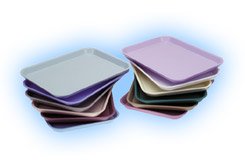 Flat Tray - Size B,  Plastic - Beige