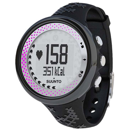 Suunto SS020233000 M5 Black/Silver Digital Display Quartz Watch, Black Elastomer Band, Round 43.6mm Case