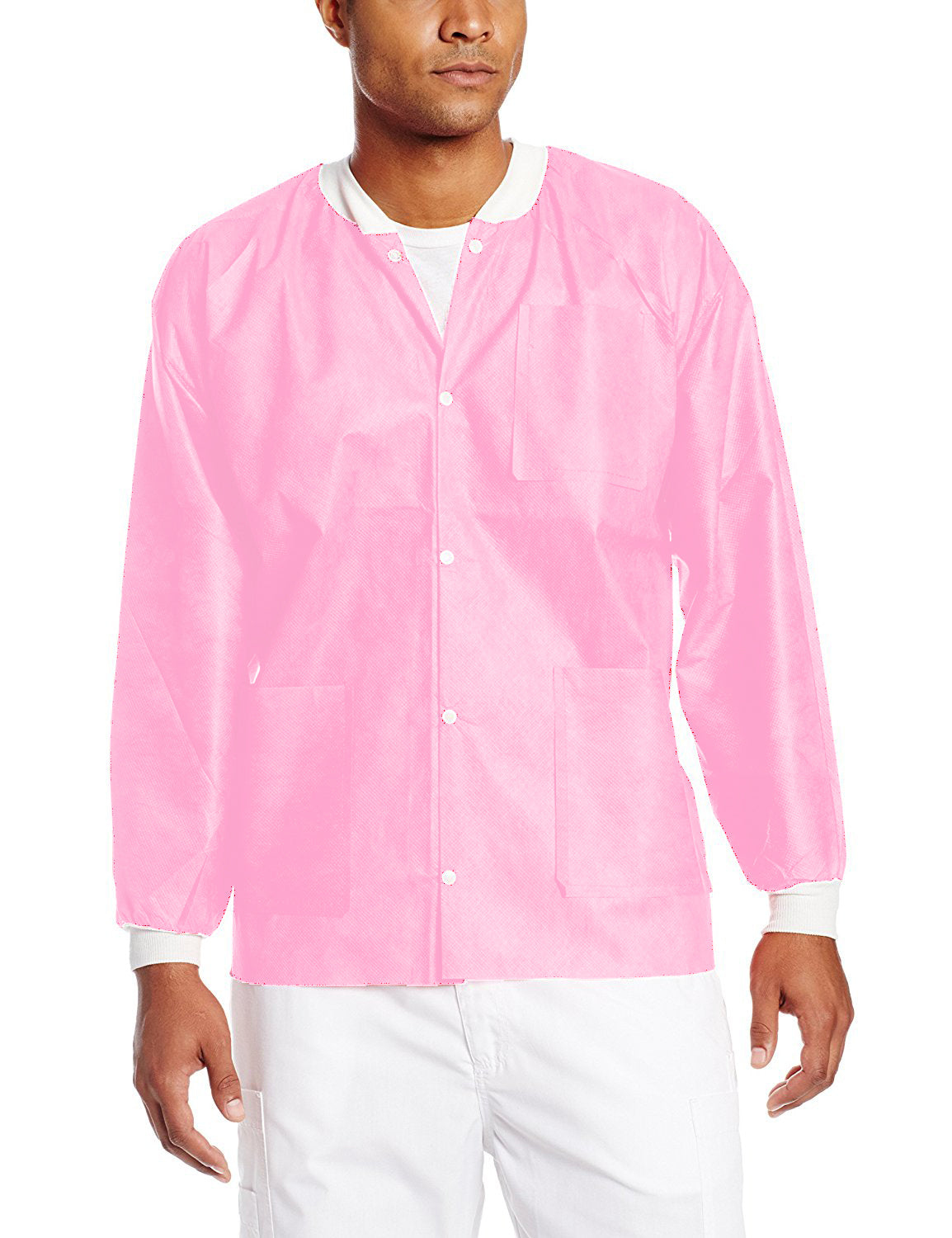 ValuMax Extra-Safe Lab Jackets - Light Pink - Medium 10/Pk