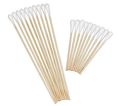 Cotton Tipped Applicators 3" NS, Single Tipped, Wood Shaft