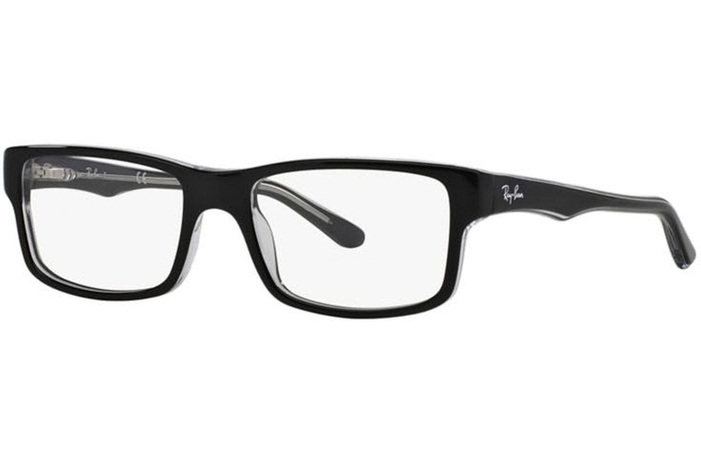 Ray-Ban RX5245 2034 Eyeglasses, Black/Transparent Frame, Clear 54mm Lenses