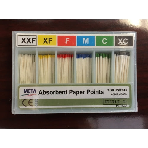 Absorbent Paper Points Assorted (Fine,Medium,Coarse) Bulk 200 Pack