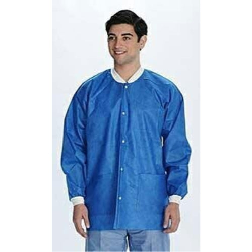 ValuMax Extra-Safe Lab Jacket - Medical Blue - Small 10/Pk