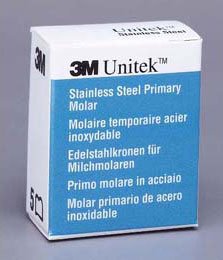 3m #1 Lower Left 1st Primary Molar Stainless Steel Crown Form Box of 5 Crown ...