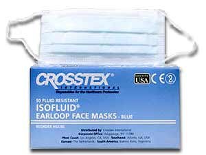 Crosstex Isofluid Earloop Facemasks Lavender 50/Bx