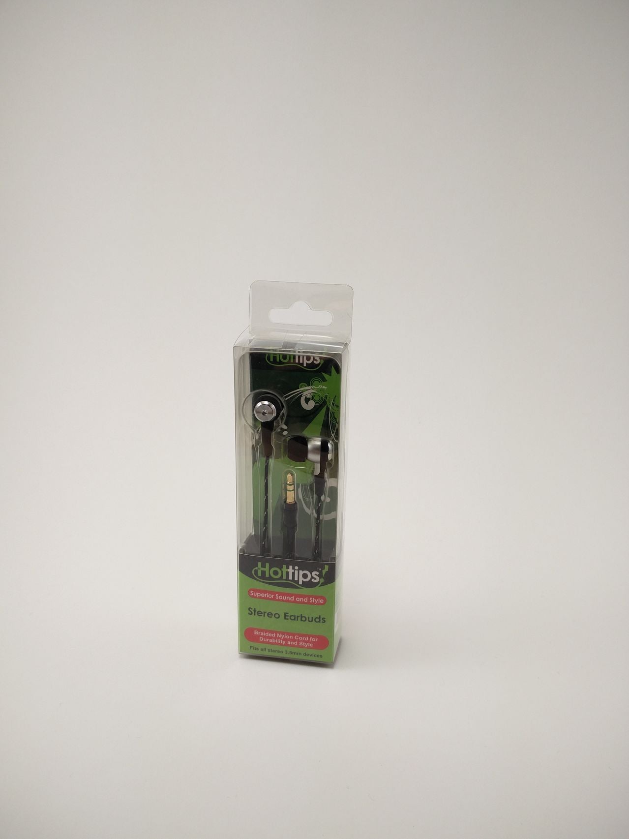 Hottips Stereo Earbuds Black/Silver