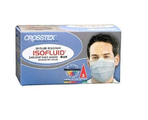 ASTM Level 1 Mask, Latex Free (LF), Blue, 50/bx