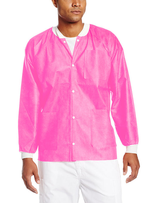 ValuMax Extra-Safe Lab Jackets - Raspberry - Large 10/Pk