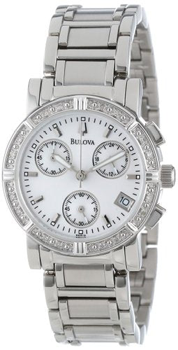 Bulova Women's 96R19 Diamond-Studded Chronograph Watch