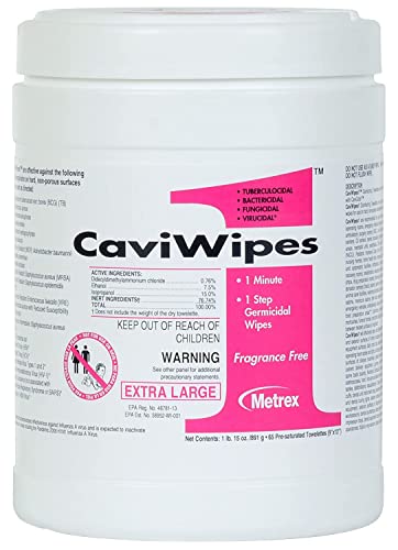 Metrex CaviWipes Disinfecting Towelettes X Large, Canister