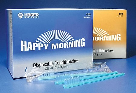 Happy Morning Disposable Toothbrushes without toothpaste