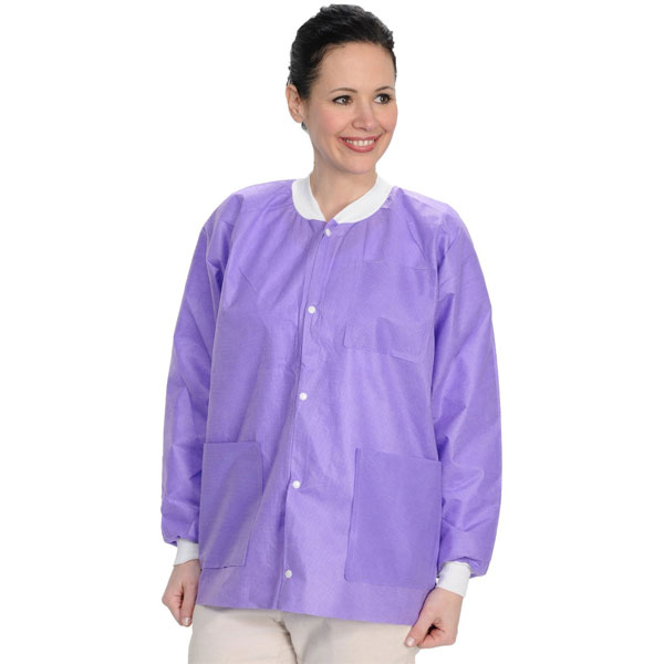 ValuMax Extra-Safe Lab Jackets - Purple - Medium 10/Pk