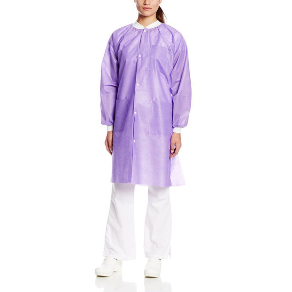 ValuMax Extra-Safe Lab Coats - Purple - Large 10/Pk