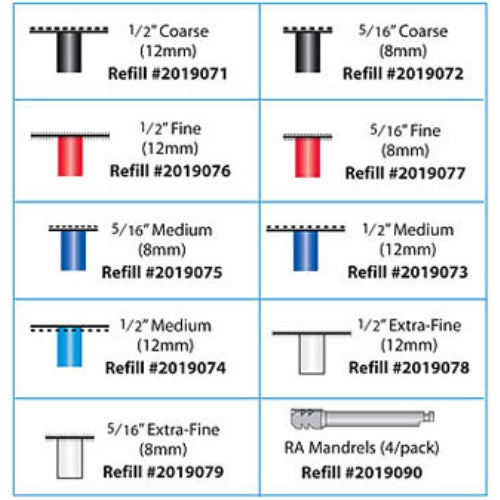 Poli-pro disk refill 40pk coarse 5/16" grit up