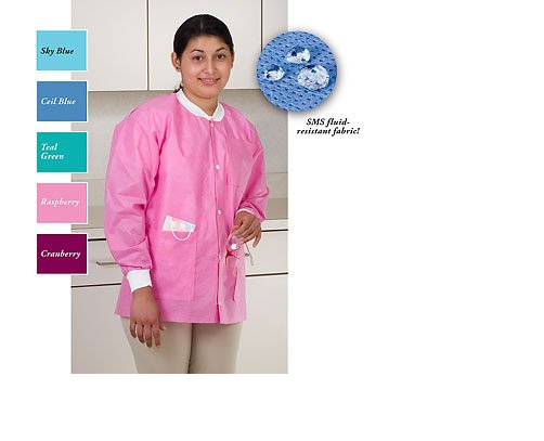 ValuMax Extra-Safe Lab Jackets - Light Pink - Small 10/Pk