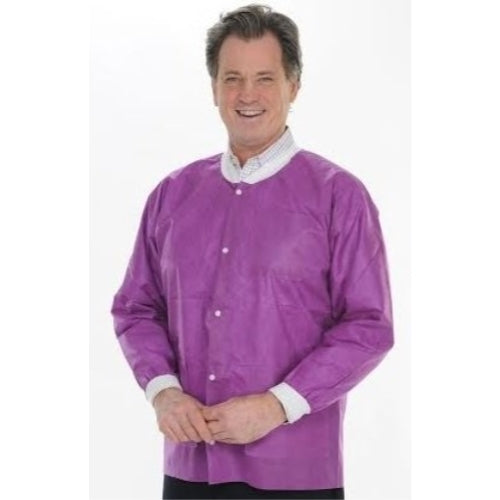 ValuMax Easy-Breathe Lab Jackets - Purple - Small 10/Pk