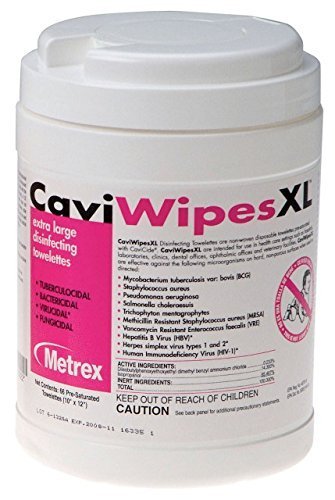 METREX 13-1150 CaviWipes Disinfecting Towelettes, X-Large for Medical Room Cleaning