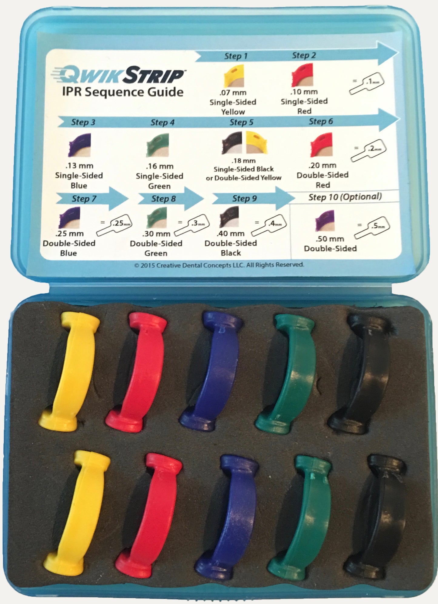 QwikStrip Curved (.07mm-.18mm) 10 Pack - Contains 2 of Each:  QSC-SF, QSC-F, QSC-M, QSC-C, QSC-XC