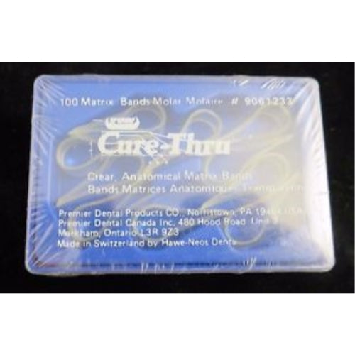 Cure-Thru Anatomical Matrix Bands - Premolar, Mylar - 0.075 mm thick, Package of