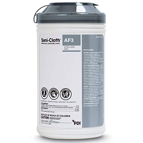 PDI PDI-P63884 Sani-Cloth AF3 Germicidal Disposable Wipe, X-Large (Pack of 65)