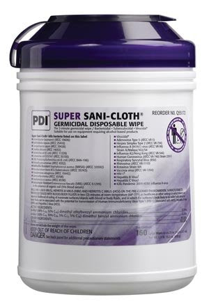 PDI Q55172 Pdi Super Sani-Cloth Germicidal Disposable Wipe ,160 Per Canister