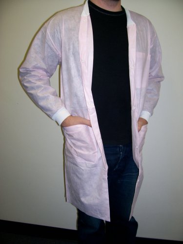 ValuMax Extra-Safe Lab Coats - Light Pink - Medium 10/Pk