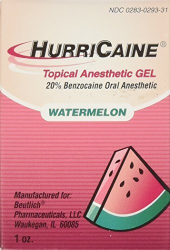 Beutlich LP Pharmaceuticals Hurricaine Topical Anesthetic Gel, Watermelon, 1 Ounce by Beutlich LP Pharmaceuticals