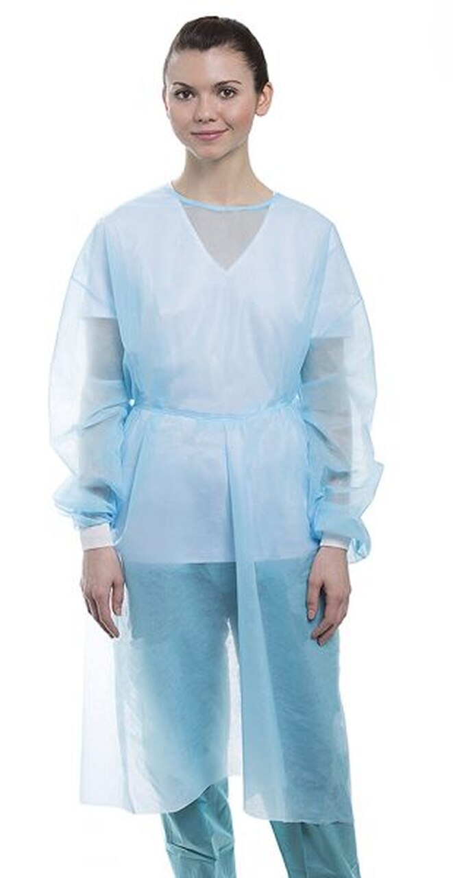 ValuMax Isolation Gown - Knit Cuff - Blue 50/Pk