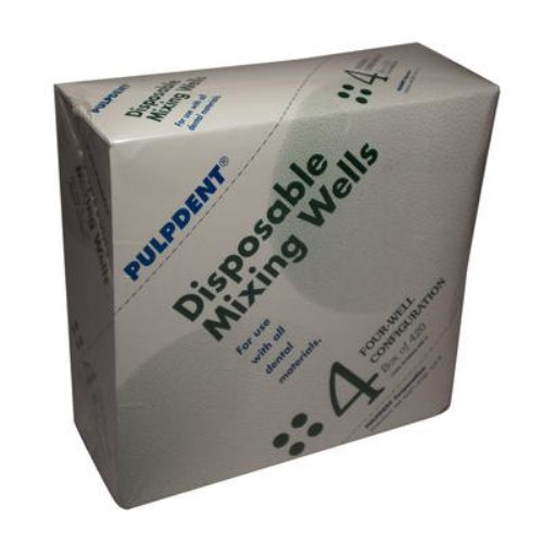 Pulpdent 4 Well Disposable Mixing Well Box of 420 Mixing Wells